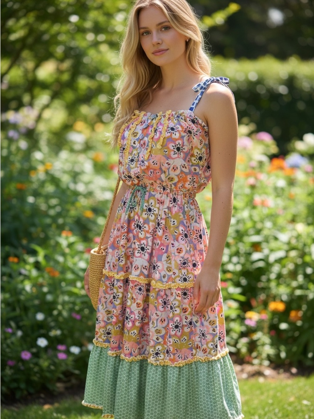 Matilda Jane “Tell Me More" tiered maxi dress